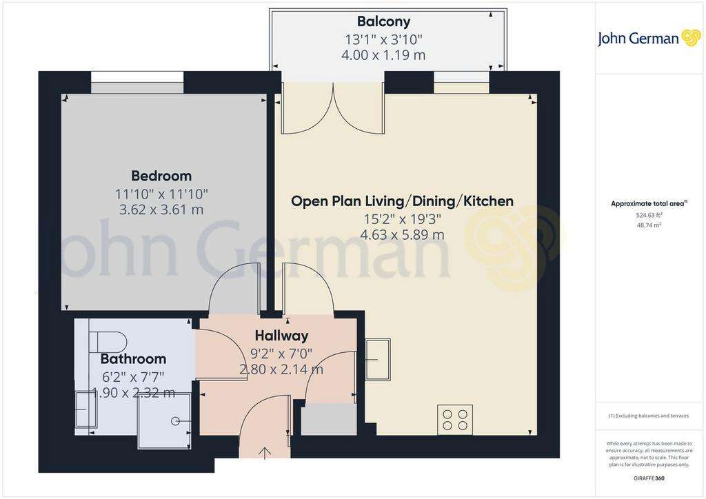 1 bedroom flat for sale - floorplan