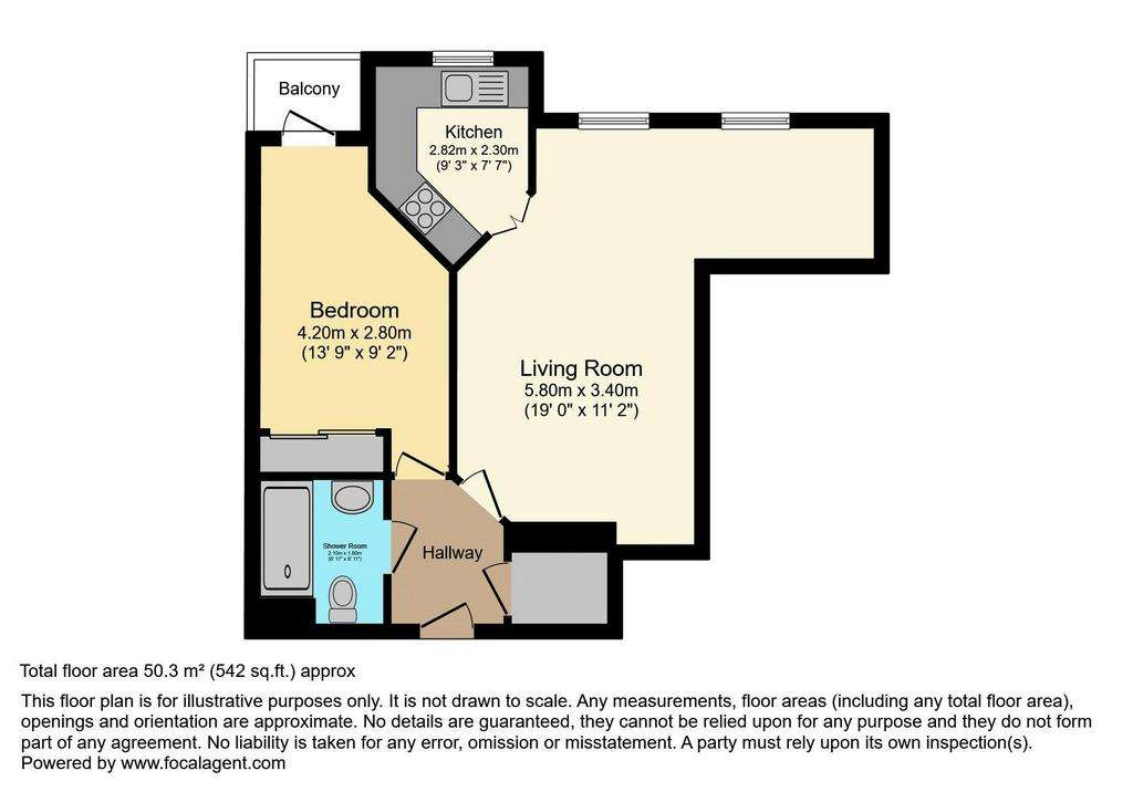 1 bedroom retirement property for sale - floorplan