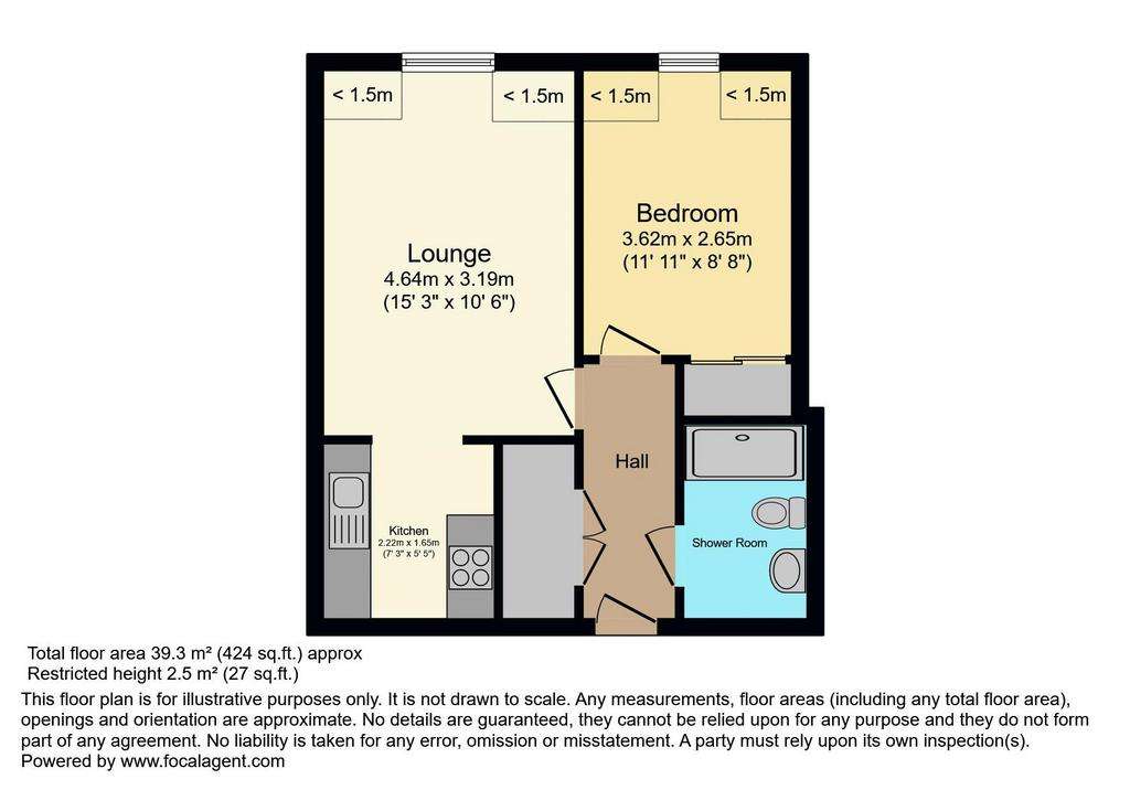 1 bedroom retirement property for sale - floorplan