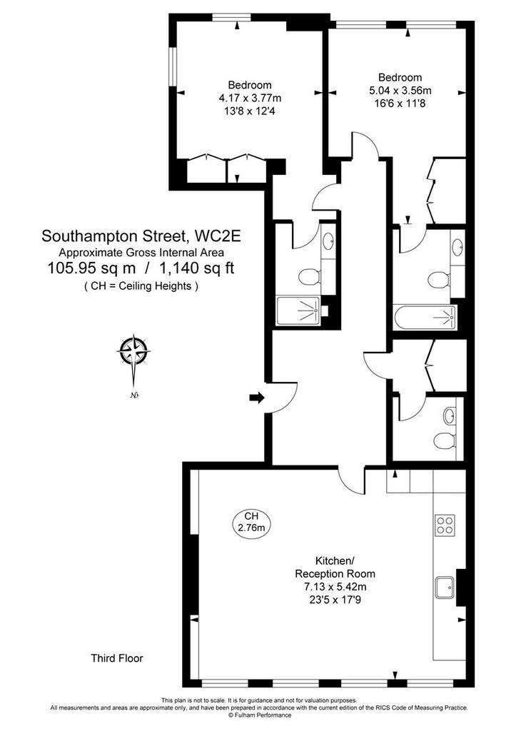 2 bedroom flat to rent - floorplan