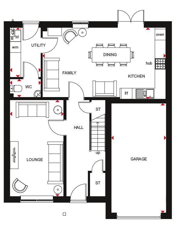 4 bedroom detached house for sale - floorplan