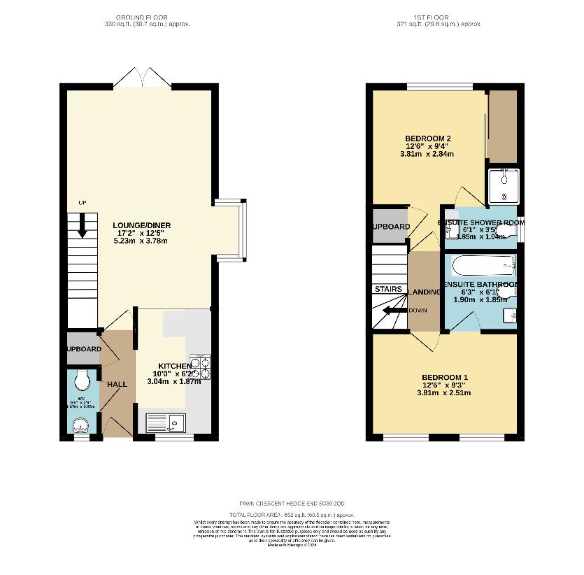 2 bedroom property for sale - floorplan