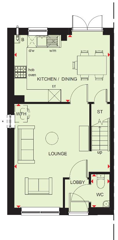 3 bedroom semi-detached house for sale - floorplan