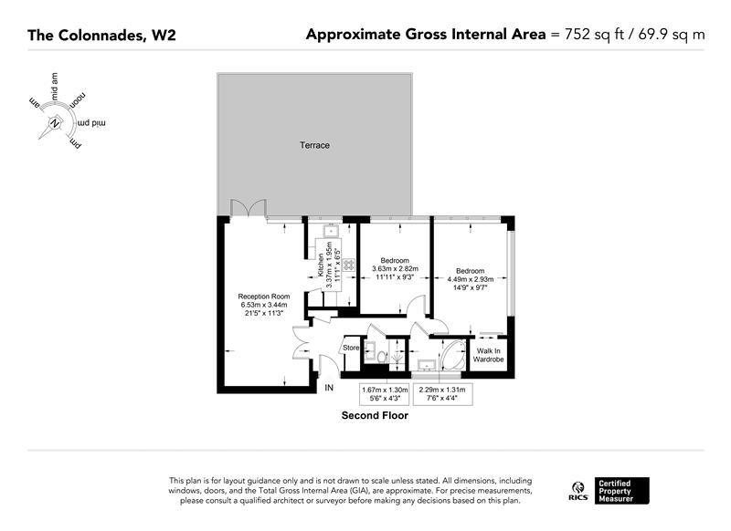 2 bedroom flat for sale - floorplan