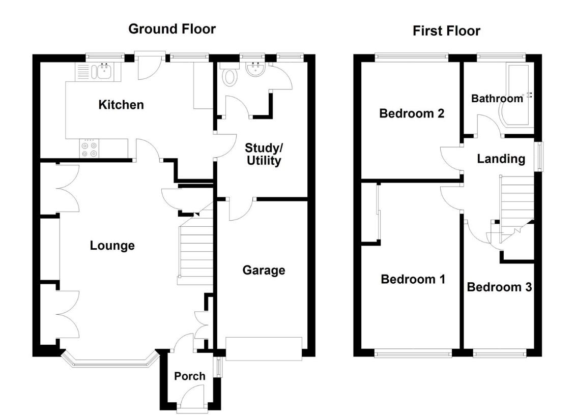 3 bedroom property for sale - floorplan