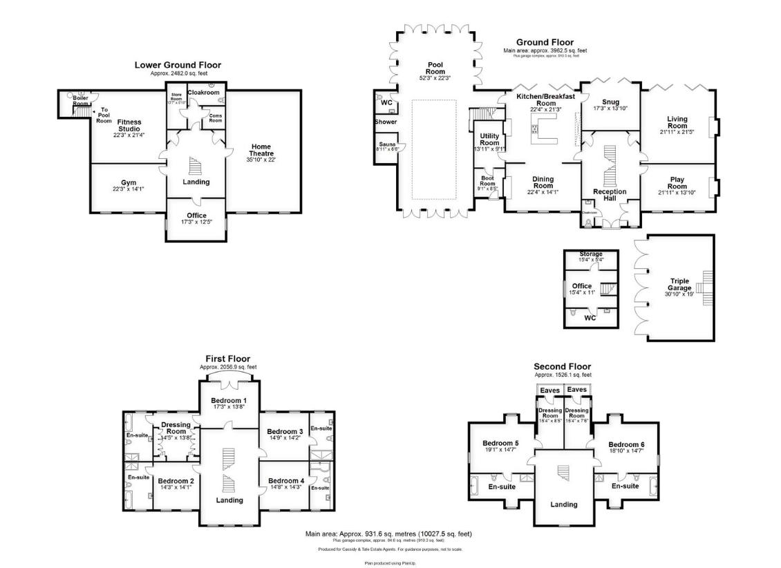 6 bedroom detached house for sale - floorplan