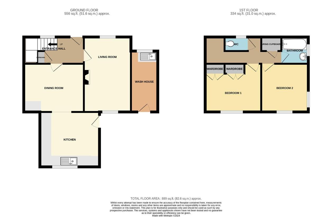 2 bedroom semi-detached house for sale - floorplan