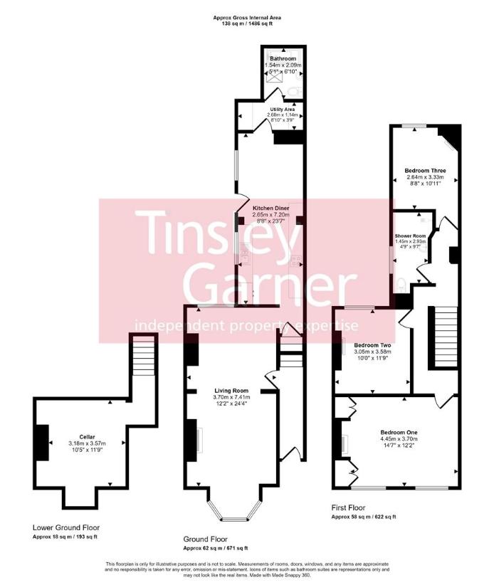 3 bedroom semi-detached house for sale - floorplan