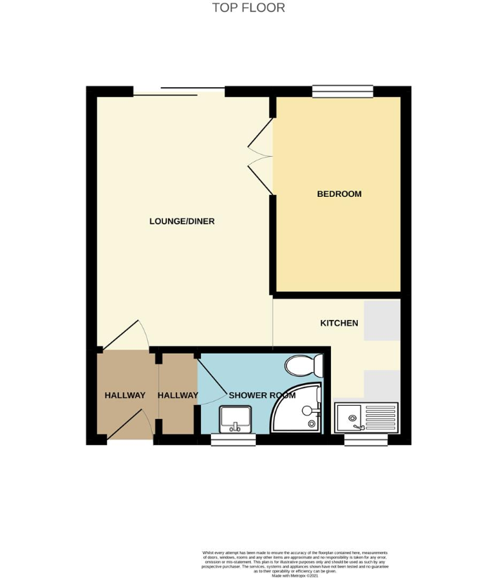 1 bedroom flat for sale - floorplan