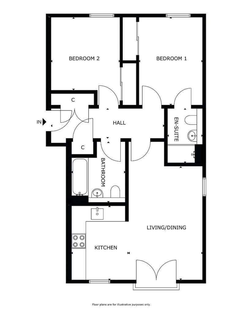 2 bedroom flat for sale - floorplan