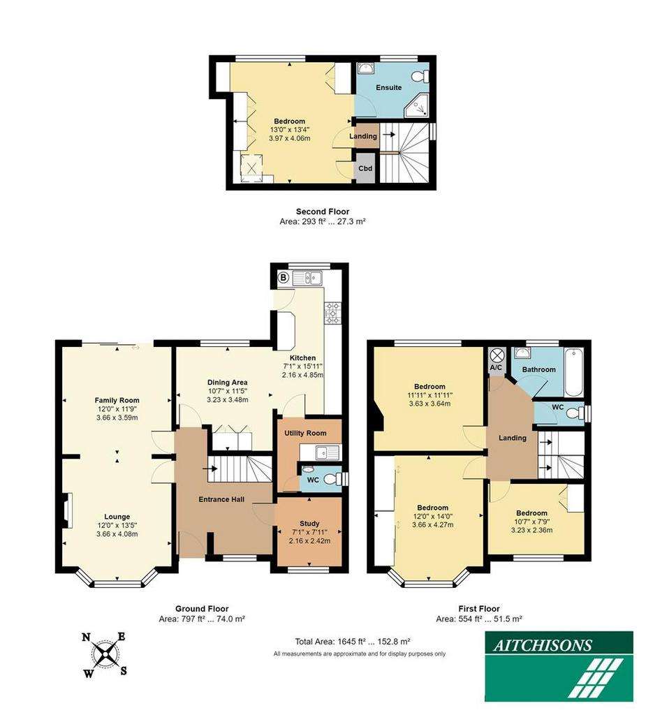 4 bedroom semi-detached house to rent - floorplan