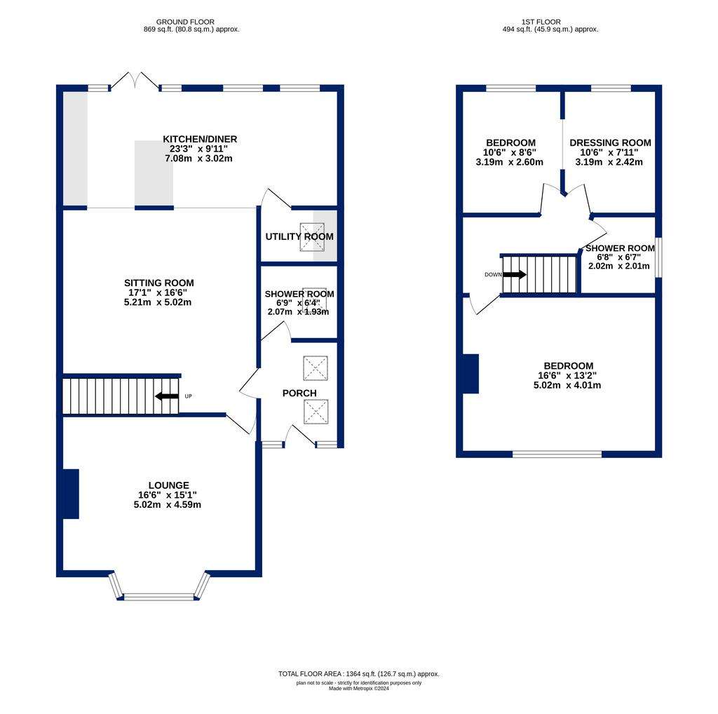 3 bedroom semi-detached house for sale - floorplan