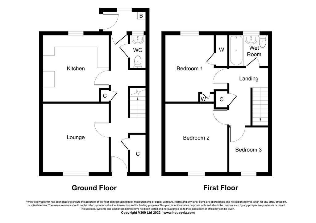 3 bedroom terraced house for sale - floorplan