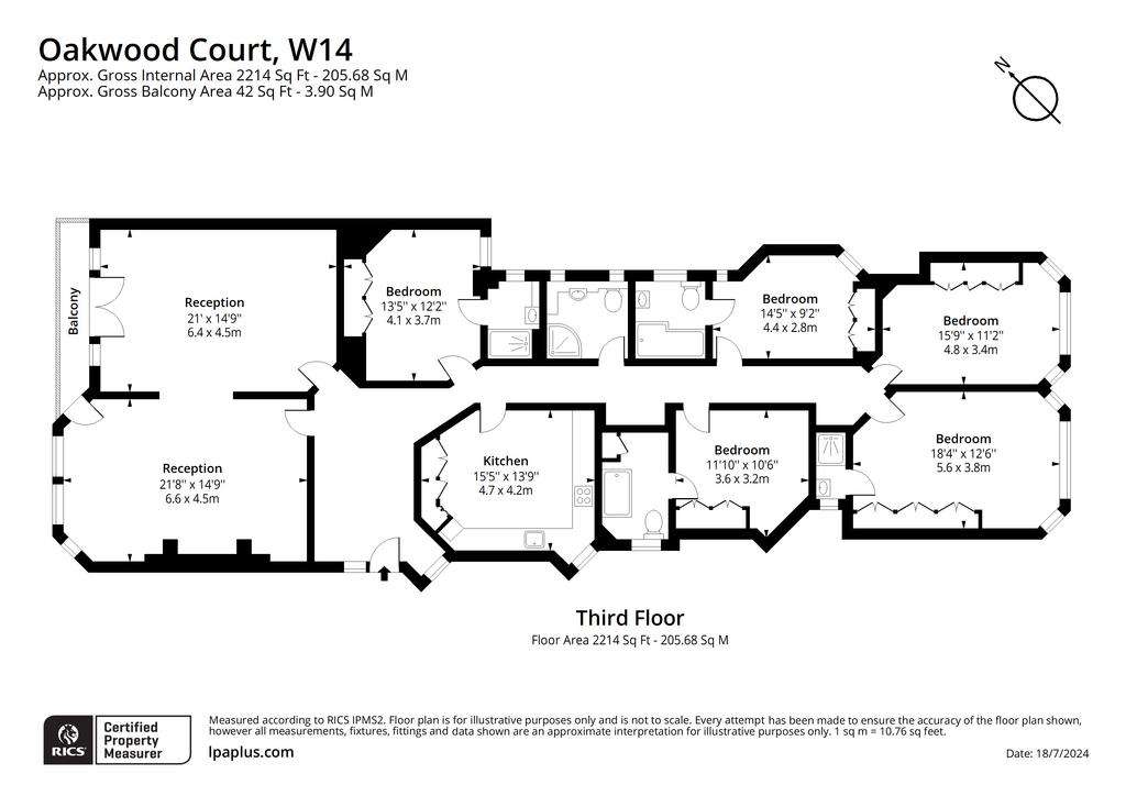 5 bedroom flat to rent - floorplan