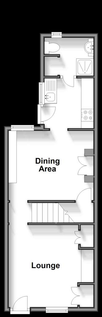 2 bedroom terraced house for sale - floorplan