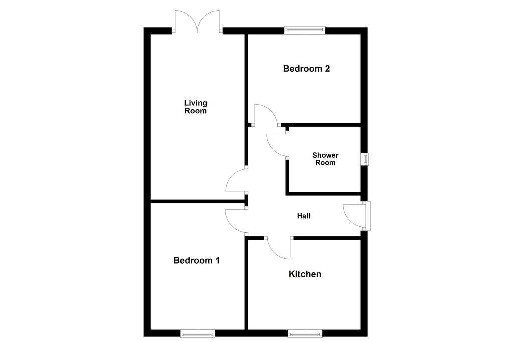 2 bedroom bungalow for sale - floorplan