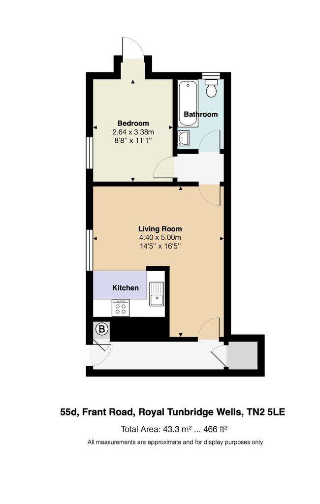 1 bedroom flat for sale - floorplan