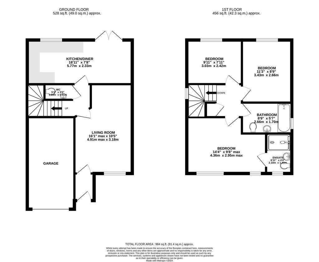 3 bedroom detached house for sale - floorplan