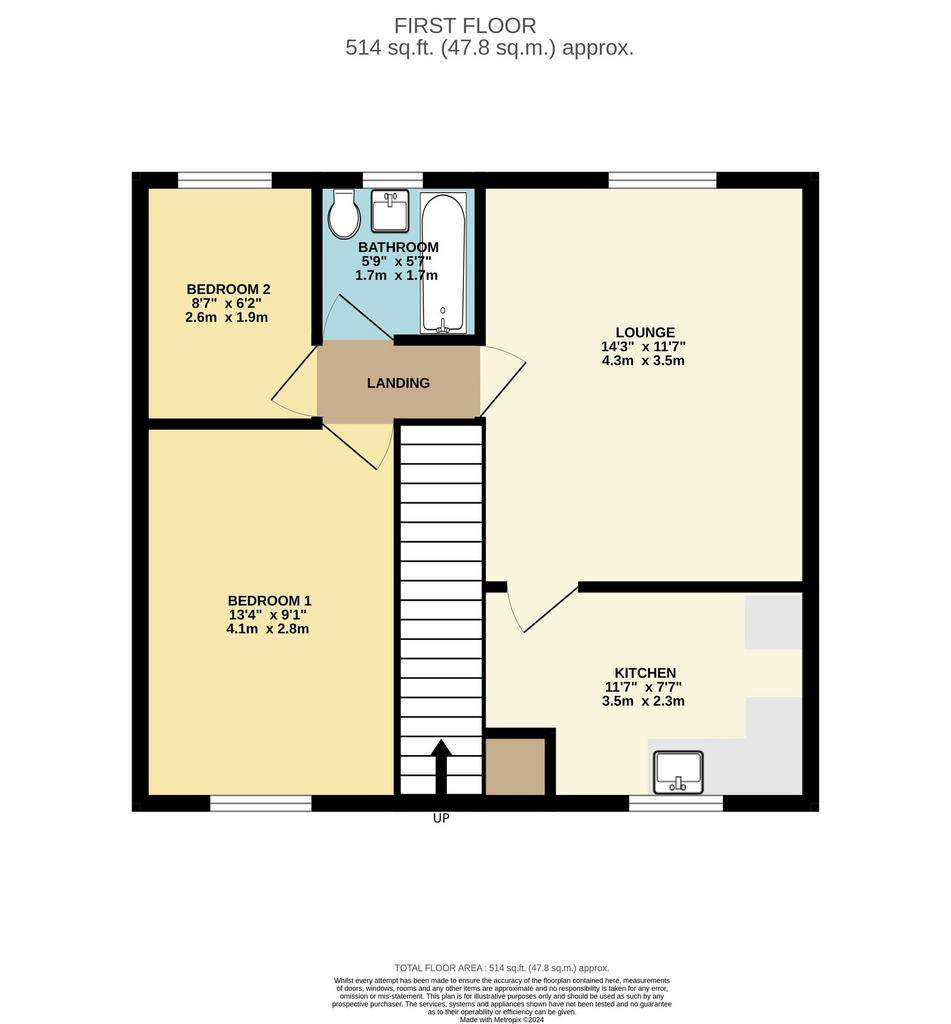 2 bedroom flat for sale - floorplan