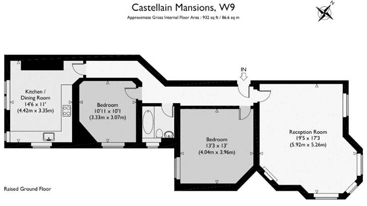 2 bedroom flat for sale - floorplan