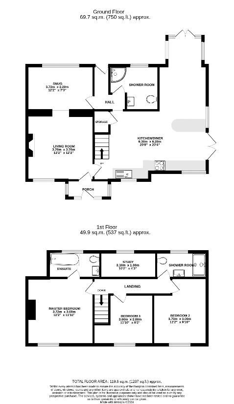 3 bedroom cottage for sale - floorplan