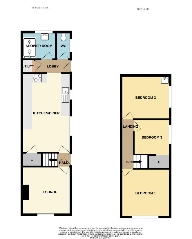 3 bedroom semi-detached house for sale - floorplan