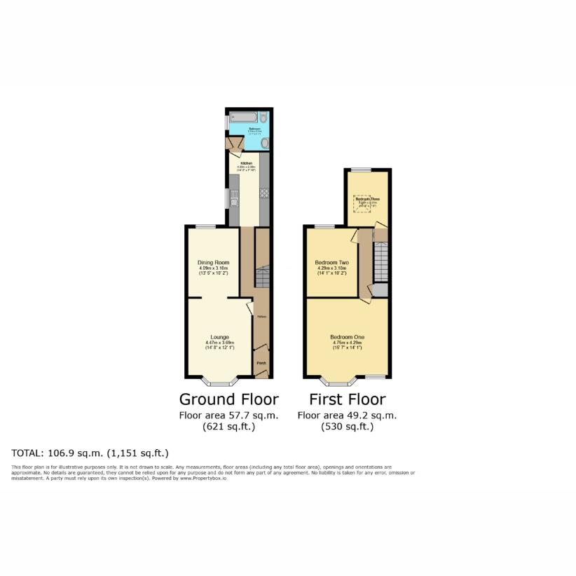 2 bedroom maisonette for sale - floorplan