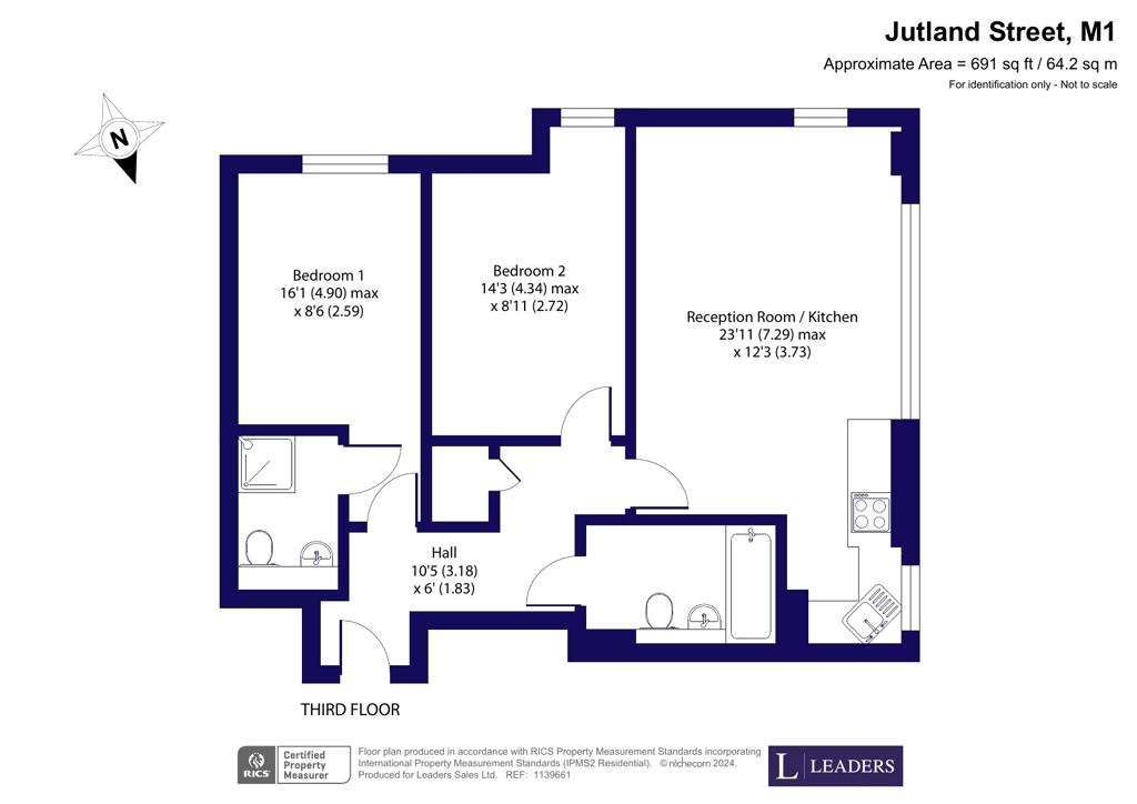 2 bedroom flat for sale - floorplan