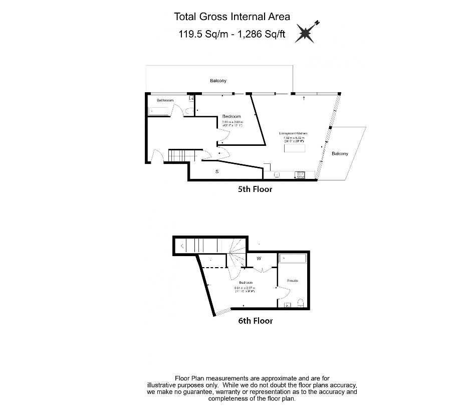 2 bedroom flat for sale - floorplan