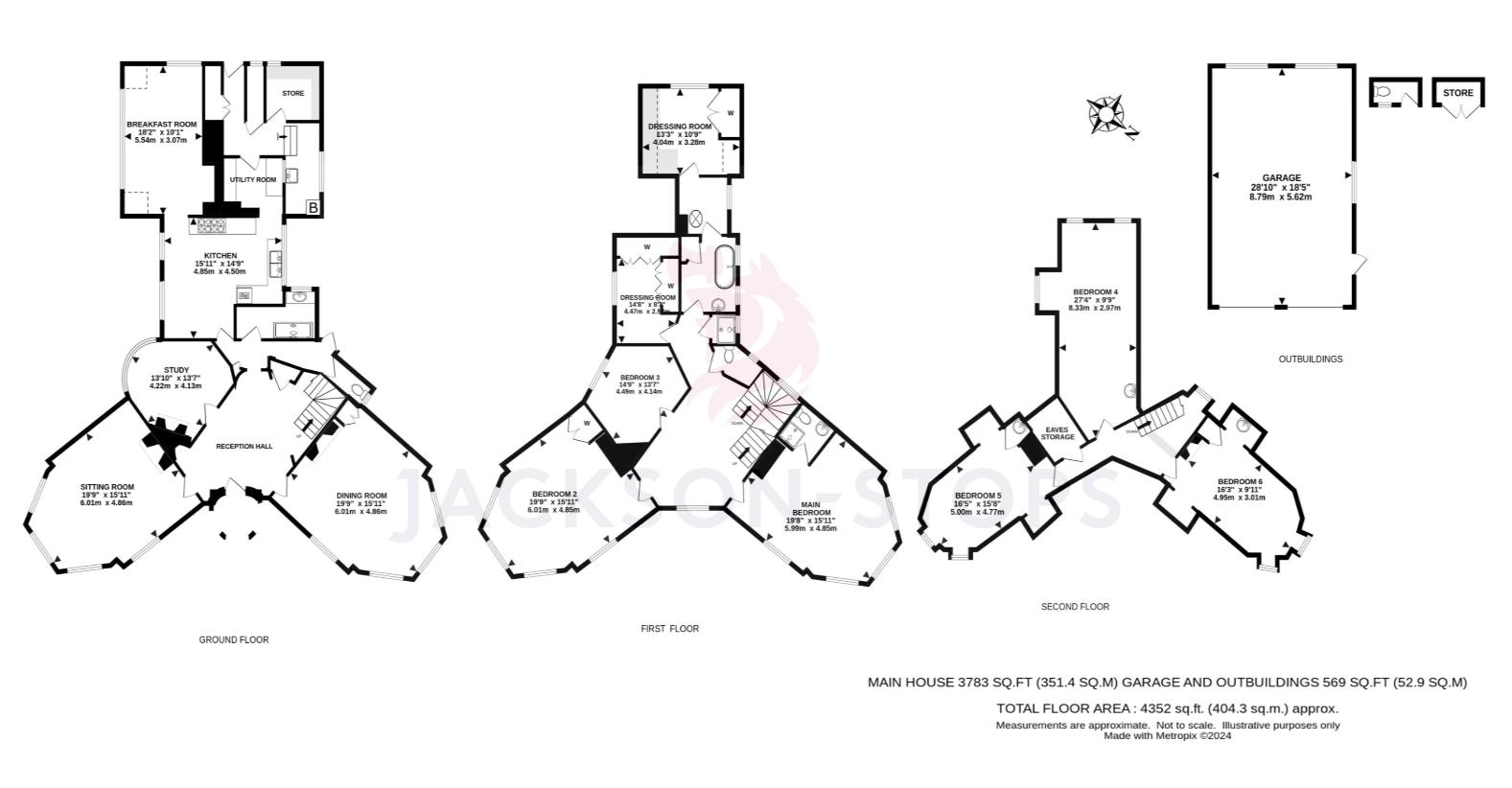 6 bedroom property for sale - floorplan