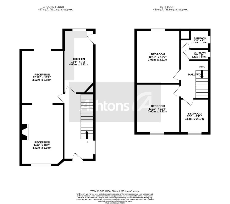 3 bedroom detached house for sale - floorplan