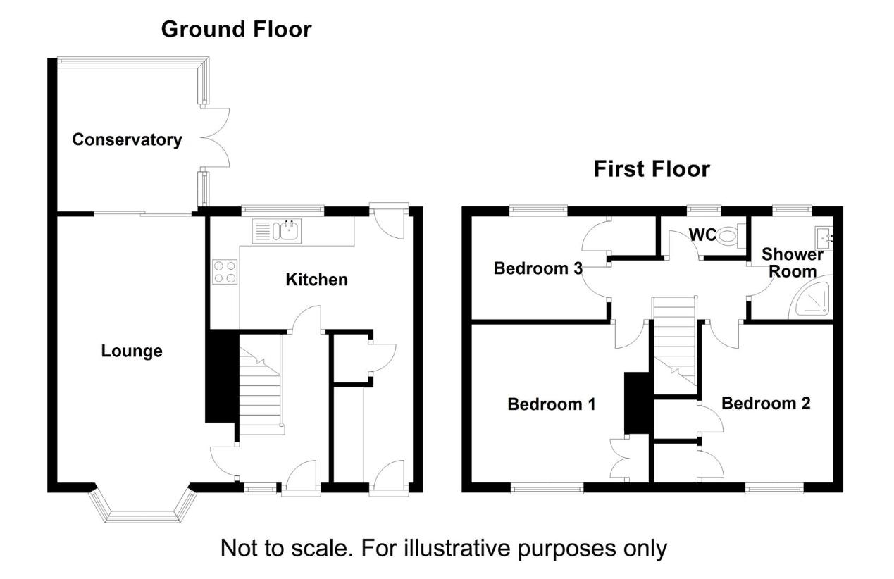 3 bedroom terraced house for sale - floorplan