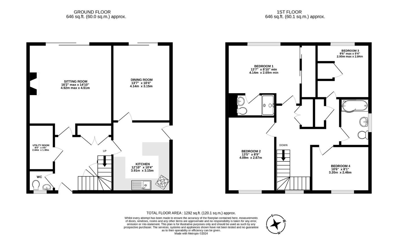 4 bedroom detached house for sale - floorplan