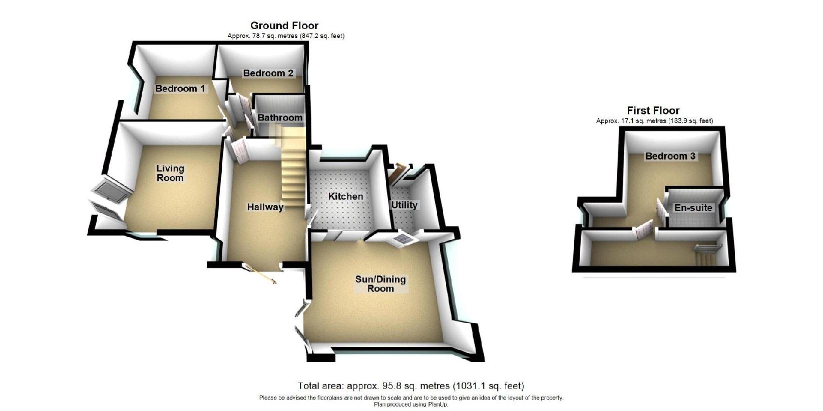 3 bedroom bungalow for sale - floorplan