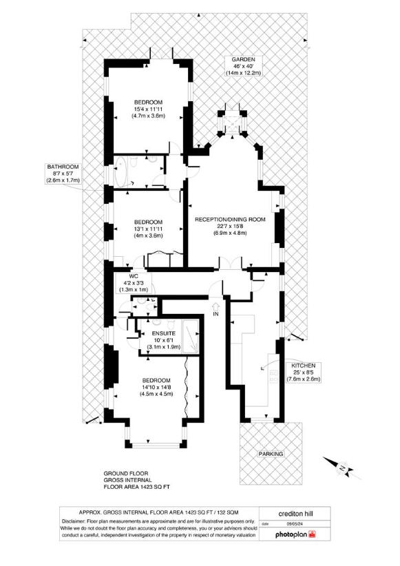 3 bedroom flat for sale - floorplan