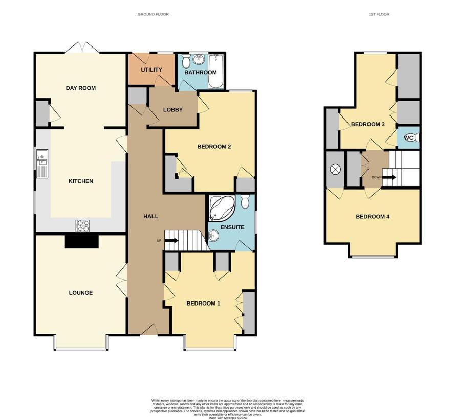 4 bedroom bungalow for sale - floorplan