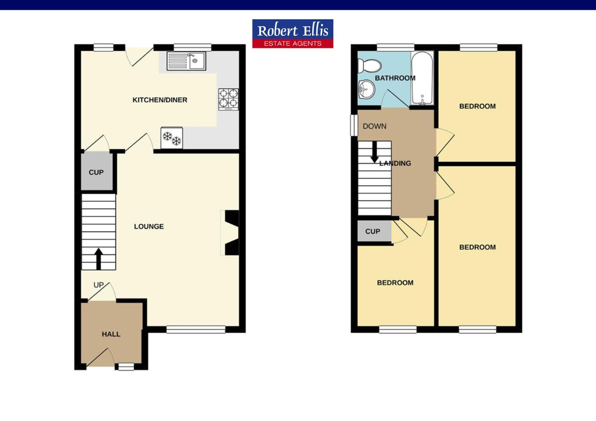 3 bedroom semi-detached house for sale - floorplan