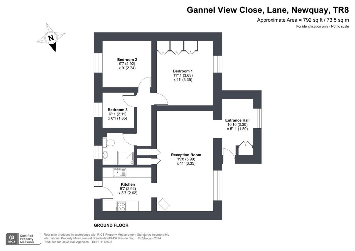 3 bedroom bungalow for sale - floorplan