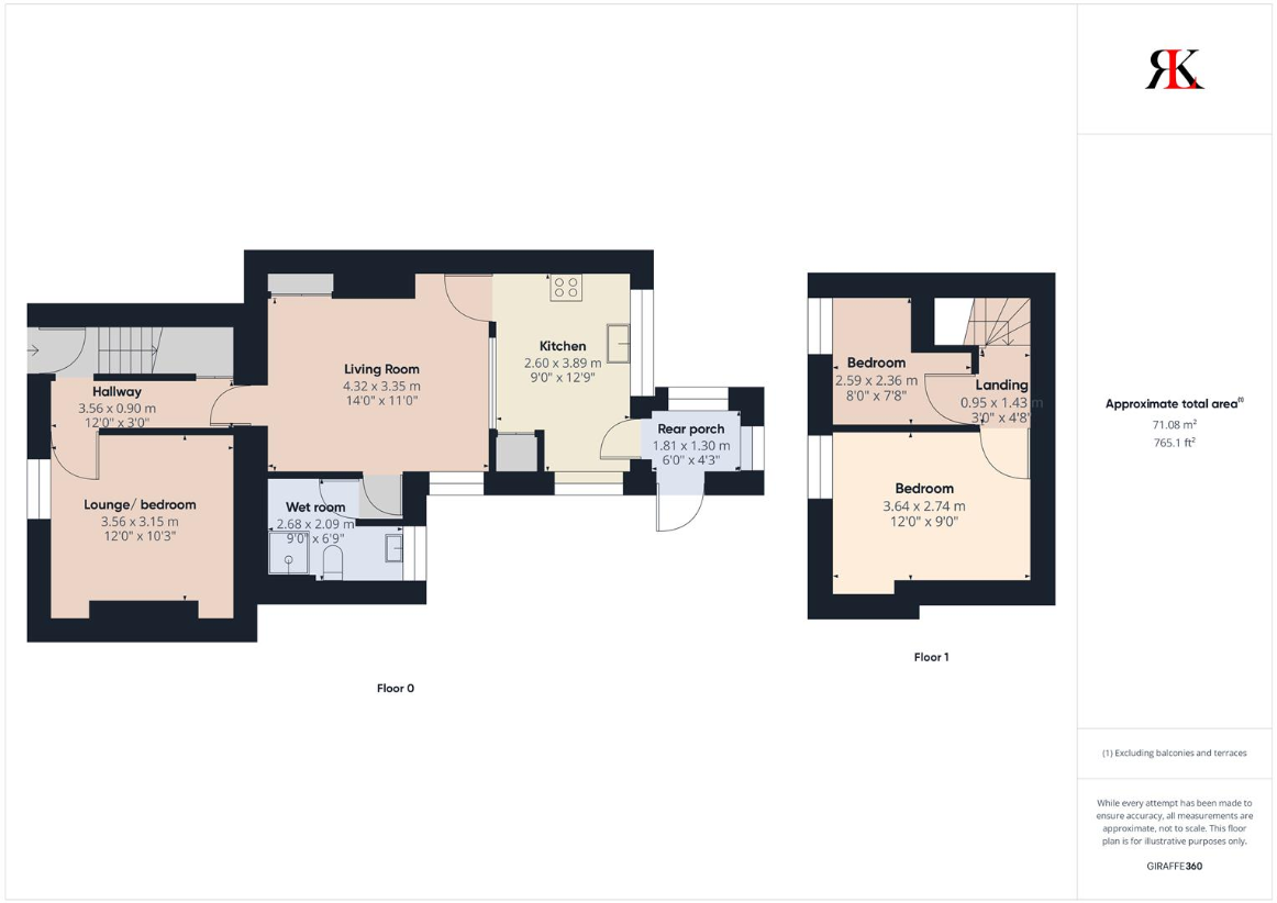 3 bedroom terraced house for sale - floorplan