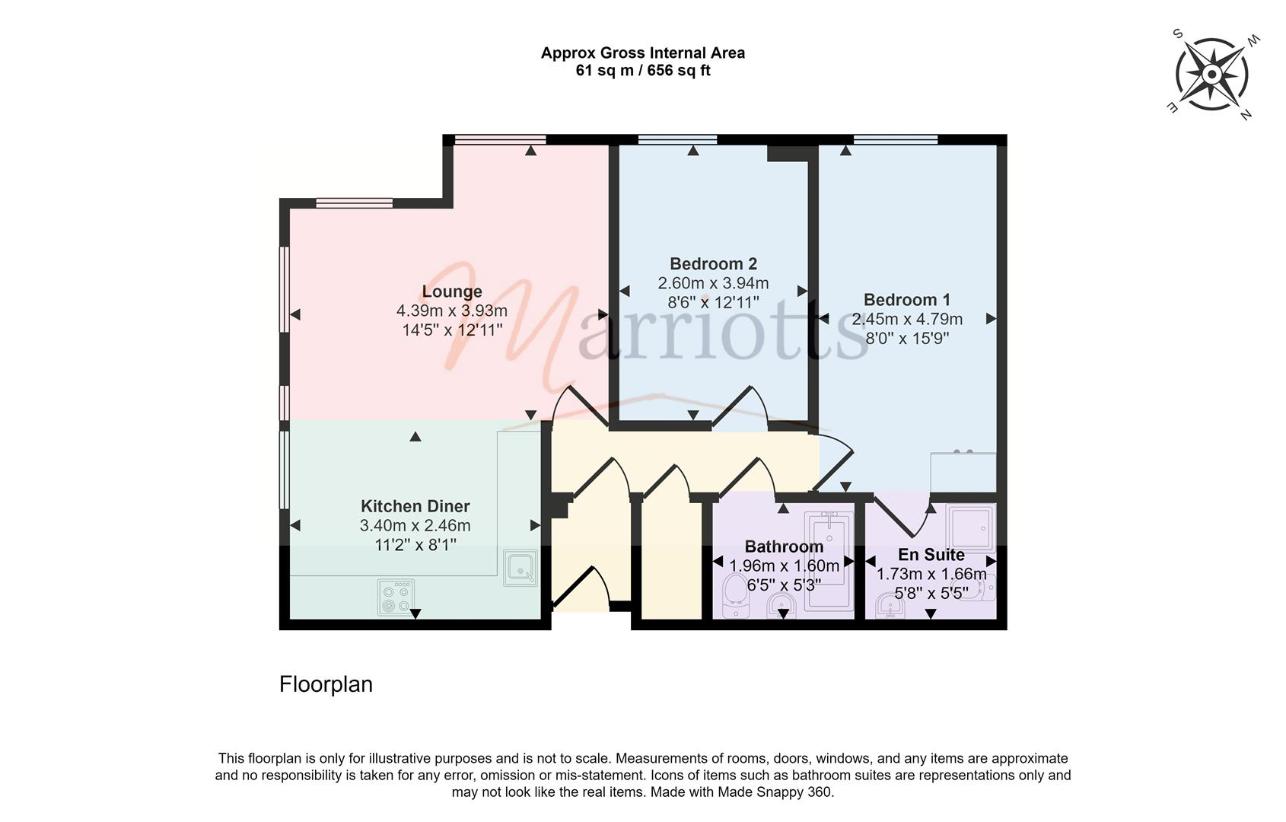 2 bedroom flat for sale - floorplan