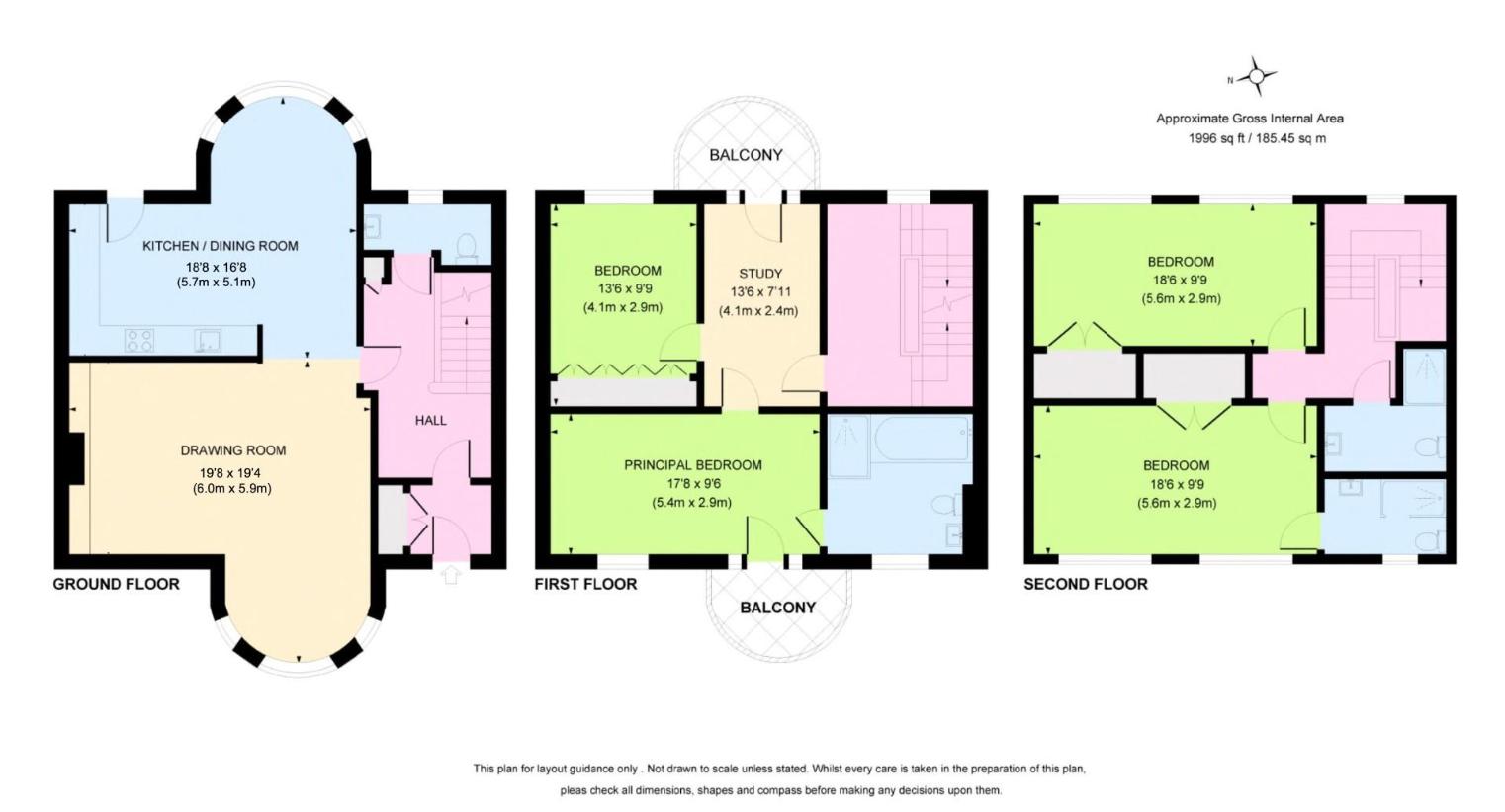 4 bedroom terraced house for sale - floorplan