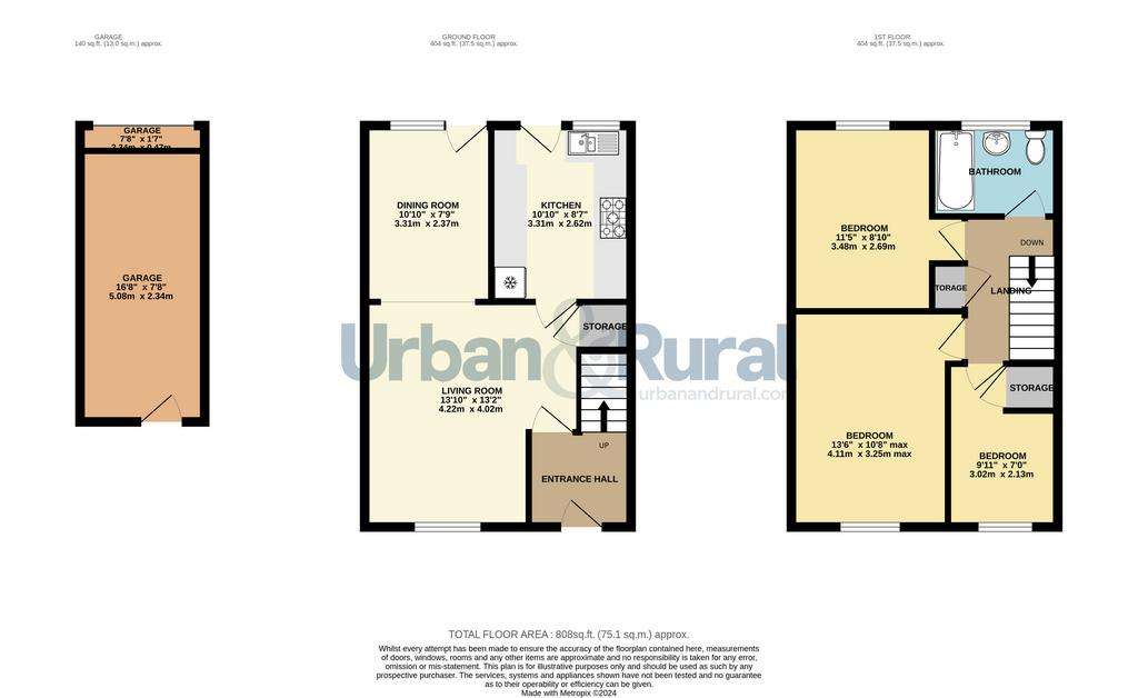 3 bedroom semi-detached house for sale - floorplan