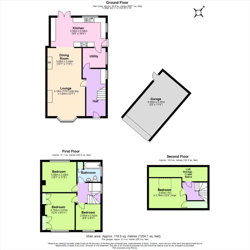 4 bedroom semi-detached house for sale - floorplan