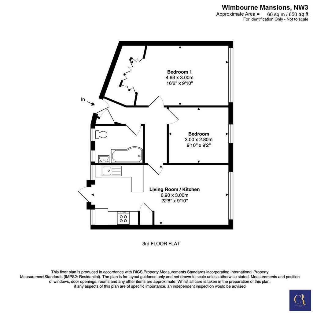 2 bedroom flat for sale - floorplan