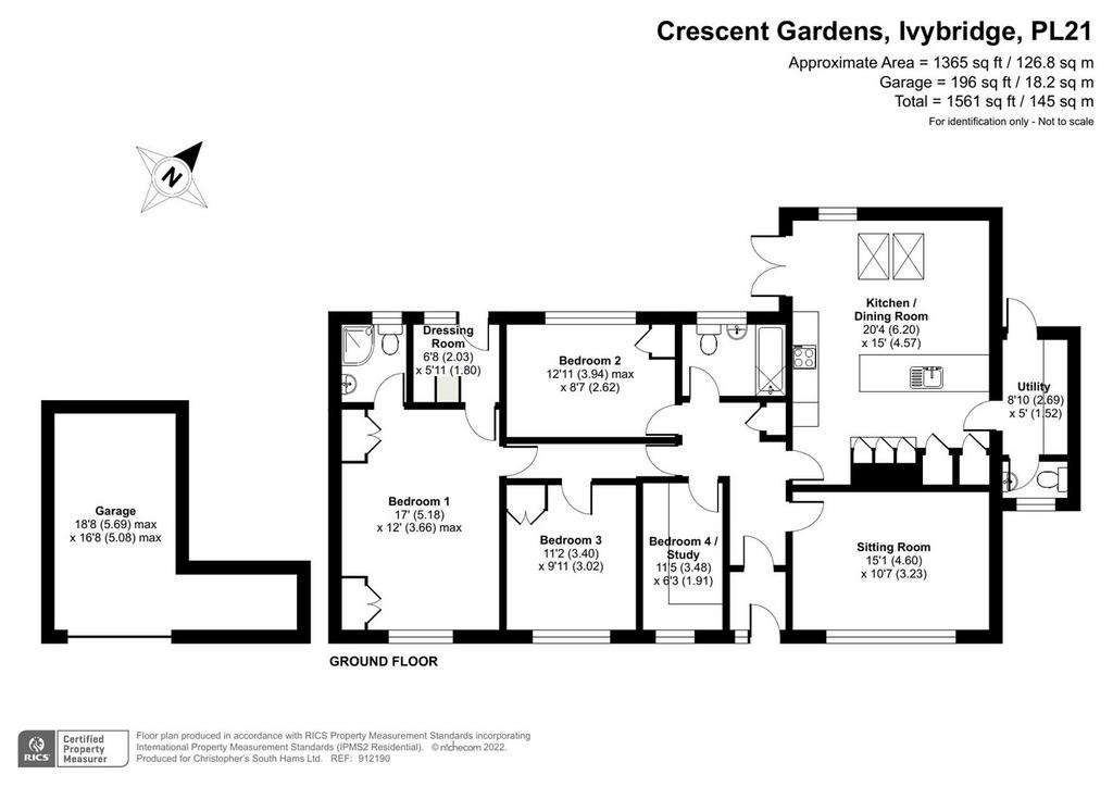 4 bedroom detached bungalow for sale - floorplan