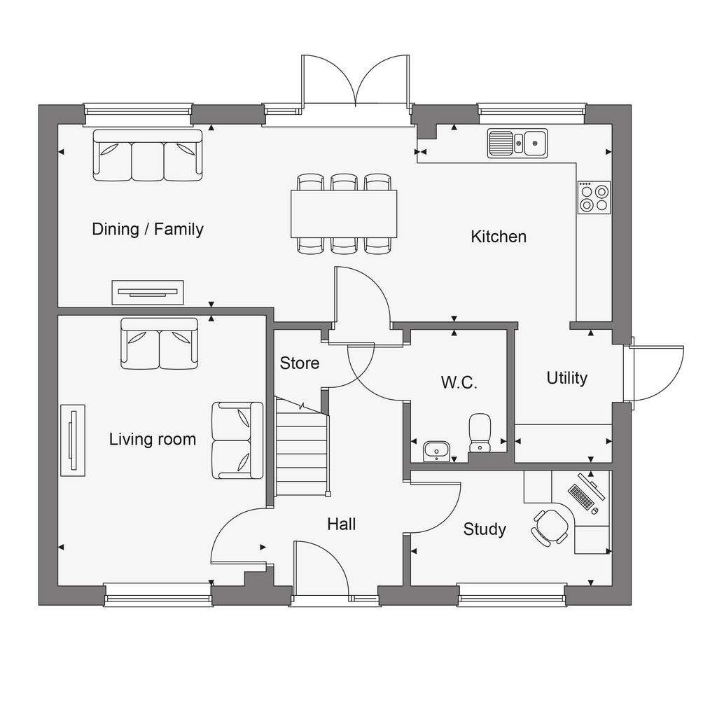 4 bedroom detached house for sale - floorplan