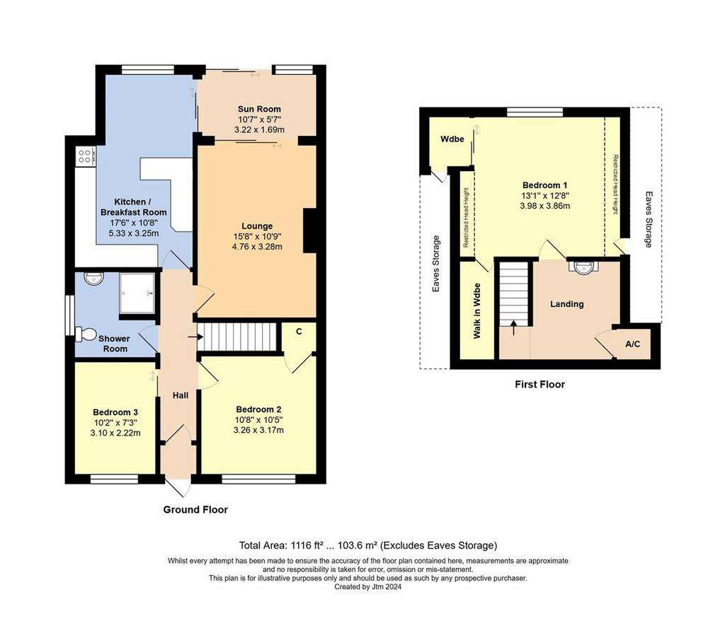 3 bedroom semi-detached bungalow for sale - floorplan