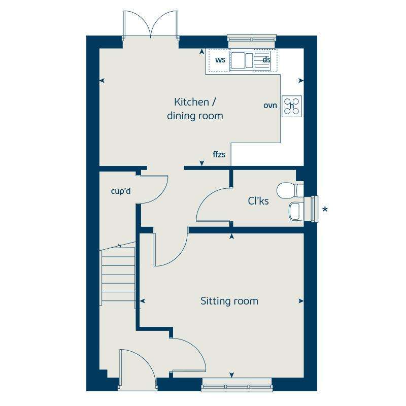 3 bedroom semi-detached house for sale - floorplan