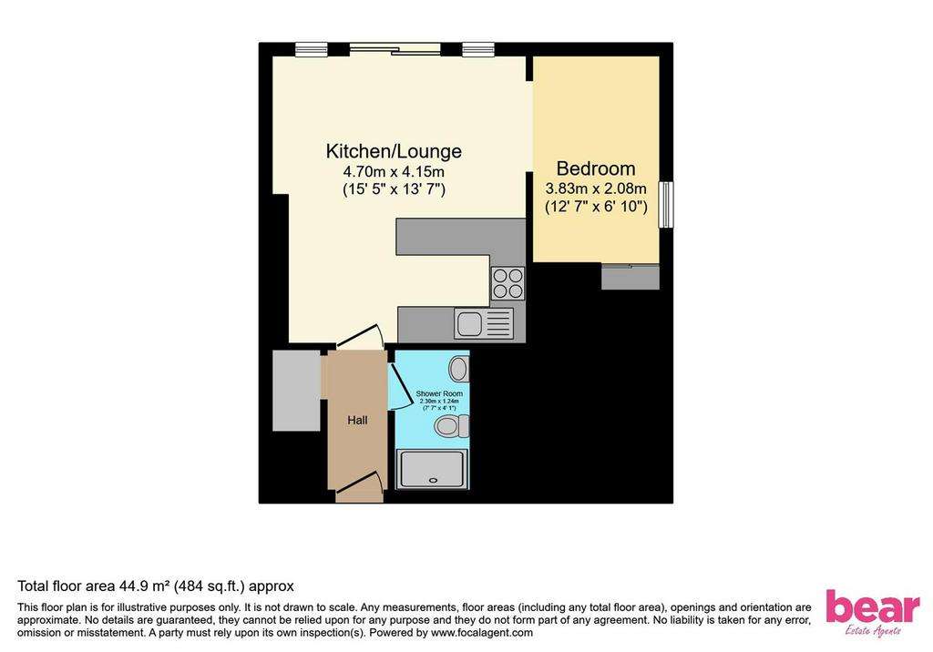 1 bedroom flat for sale - floorplan