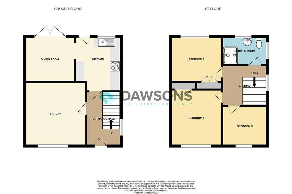 3 bedroom semi-detached house for sale - floorplan